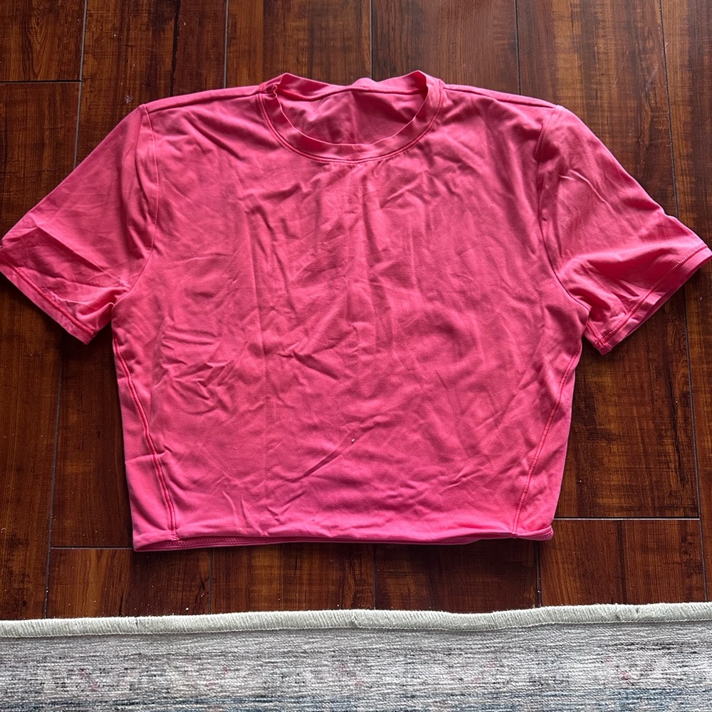 Lululemon Athletica Pink Polo Crop T-Shirt